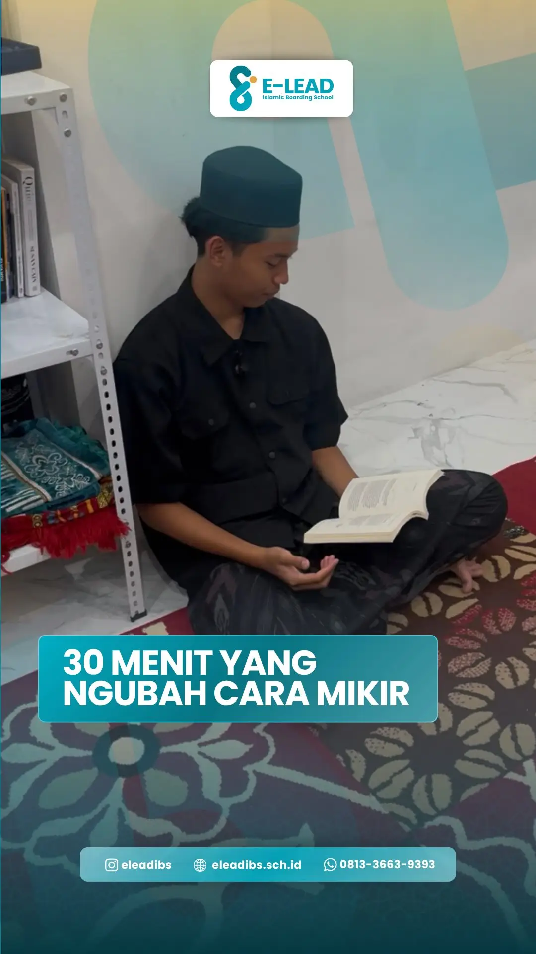 Membaca bukan sekadar kebiasaan, tetapi jalan bertumbuh. 📚✨

Santri harus dibiasakan membaca, karena dari bacaan lah wawasan terbuka, cara berpikir terbentuk, dan ilmu semakin luas.

Hari ini membaca satu halaman, esok bisa memimpin dengan pemahaman.

Karena generasi besar lahir dari kebiasaan kecil yang dilakukan terus-menerus.